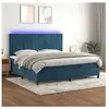 vidaXL Sommier à lattes de lit matelas LED Bleu foncé 200x200 cm