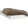 vidaXL Cadre de lit Blanc 100x200 cm Bois massif