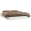 vidaXL Cadre de lit Blanc 180x200 cm Super King Bois massif