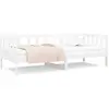 vidaXL Lit de jour Blanc 90x190 cm Bois de pin massif