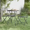 vidaXL Ensemble à manger de jardin 3 pcs Maille Métal Anthracite