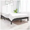 vidaXL Cadre de lit Gris 120x200 cm Bois de pin massif