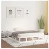 vidaXL Cadre de lit Blanc 200x200 cm Bois massif