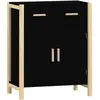 vidaXL Buffet Noir 62x38x75 cm Bois d'ingénierie