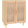 vidaXL Buffet Marron 60x30x70 cm Bois de pin massif et rotin naturel