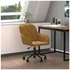 vidaXL Chaise pivotante de bureau Marron Velours