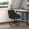 vidaXL Chaise pivotante de bureau Noir Velours