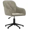 vidaXL Chaise pivotante de bureau Gris clair Velours