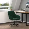 344858  vidaXL Chaise pivotante de bureau Vert foncé Velours