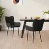 vidaXL Chaises à manger lot de 2 Noir Velours