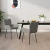 vidaXL Chaises à manger lot de 2 gris clair tissu