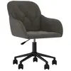 vidaXL Chaise pivotante de bureau Gris foncé Velours