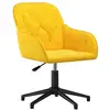 344863  vidaXL Chaise pivotante de bureau Jaune Velours