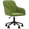 vidaXL Chaise pivotante de bureau Vert clair Velours