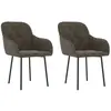 vidaXL Chaises à manger lot de 2 Gris foncé Velours