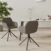 vidaXL Vidaxl Chaises Pivotantes De Salle À Manger 2 Pcs Gris Foncé Velours
