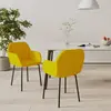 vidaXL Vidaxl Chaises De Salle À Manger 2 Pcs Jaune Velours