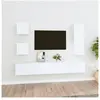 vidaXL Ensemble de meubles TV 5 pcs Blanc Bois d'ingénierie
