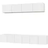 vidaXL Ensemble de meubles TV 5 pcs Blanc Bois d'ingénierie