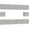 vidaXL Ensemble de meubles TV 6 pcs Gris béton Bois d'ingénierie