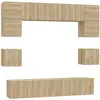 vidaXL Ensemble de meubles TV 8 pcs Chêne sonoma Bois d'ingénierie