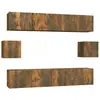 vidaXL Ensemble de meubles TV 6 pcs Chêne fumé Bois d'ingénierie