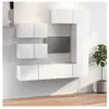 vidaXL Ensemble de meubles TV 6 pcs Blanc Bois d'ingénierie