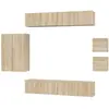 vidaXL Ensemble de meubles TV 8 pcs Chêne sonoma Bois d'ingénierie
