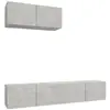 vidaXL Ensemble de meubles TV 3 pcs Gris béton Bois d'ingénierie