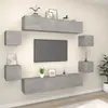 vidaXL Ensemble de meubles TV 8 pcs Gris béton Bois d'ingénierie