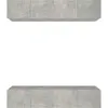 vidaXL Meubles TV muraux 4 pcs Gris béton 100x30x30 cm