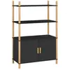 vidaXL Buffet haut Noir 80x40x121 cm Bois d'ingénierie