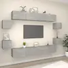 vidaXL Ensemble de meubles TV 8 pcs Gris béton Bois d'ingénierie
