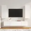 vidaXL Ensemble de meubles TV 4 pcs Blanc Bois d'ingénierie