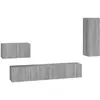 vidaXL Ensemble de meubles TV 4 pcs Sonoma gris Bois d'ingénierie