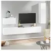vidaXL Ensemble de meubles TV 4 pcs Blanc Bois d'ingénierie