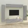 vidaXL Ensemble de meubles TV 8 pcs Sonoma gris Bois d'ingénierie