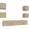 vidaXL Ensemble de meubles TV 6 pcs Chêne sonoma Bois d'ingénierie