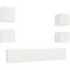 vidaXL Ensemble de meubles TV 6 pcs Blanc Bois d'ingénierie