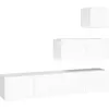 vidaXL Ensemble de meubles TV 4 pcs Blanc Bois d'ingénierie