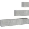 vidaXL Ensemble de meubles TV 4 pcs Gris béton Bois d'ingénierie