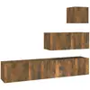 vidaXL Ensemble de meubles TV 4 pcs Chêne fumé Bois d'ingénierie