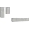 vidaXL Ensemble de meubles TV 4 pcs Gris béton Bois d'ingénierie