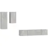 vidaXL Ensemble de meubles TV 4 pcs Gris béton Bois d'ingénierie