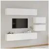 vidaXL Ensemble de meubles TV 6 pcs Blanc Bois d'ingénierie