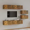 vidaXL Ensemble de meubles TV 6 pcs Chêne fumé Bois d'ingénierie