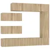 vidaXL Ensemble de meubles TV 7 pcs Chêne sonoma Bois d'ingénierie