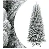vidaXL Sapin de Noël artificiel avec neige floquée 180 cm PVC et PE
