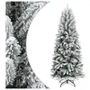 vidaXL Sapin de Noël artificiel avec neige floquée 240 cm PVC et PE