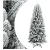 vidaXL Sapin de Noël artificiel avec neige floquée 120 cm PVC et PE